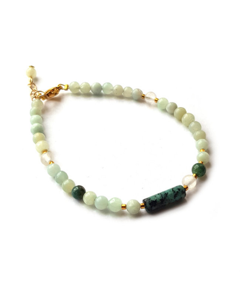 Armband | Natuursteen | Tube | Turquoise-Green Armband | Natuursteen | Tube | Turquoise-Green