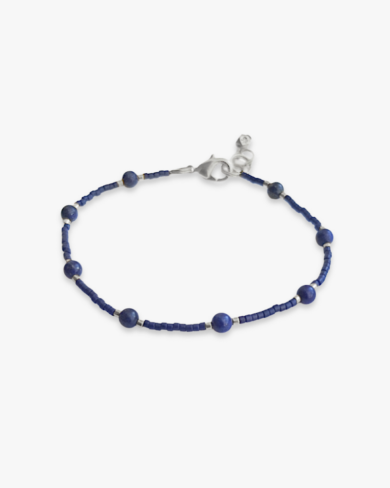 Armband Fine Miyuki & Lapis Lazuli | Goud of zilver