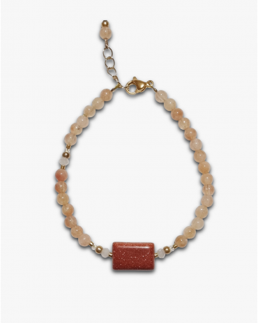 Armband goudsteen rectangle | goud of zilver Armband goudsteen rectangle | goud of zilver