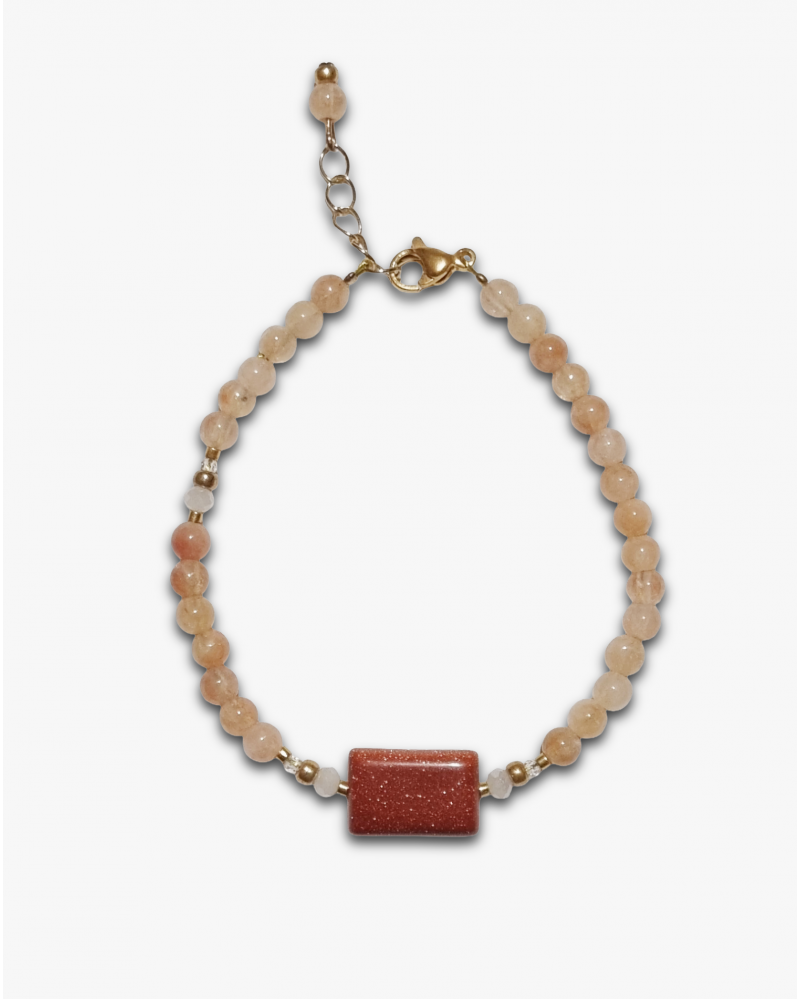 Armband goudsteen rectangle | goud of zilver Armband goudsteen rectangle | goud of zilver