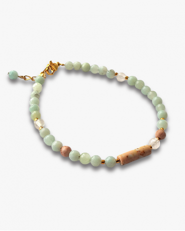 Armband | Natuursteen | Tube | Peach Armband | Natuursteen | Tube | Peach