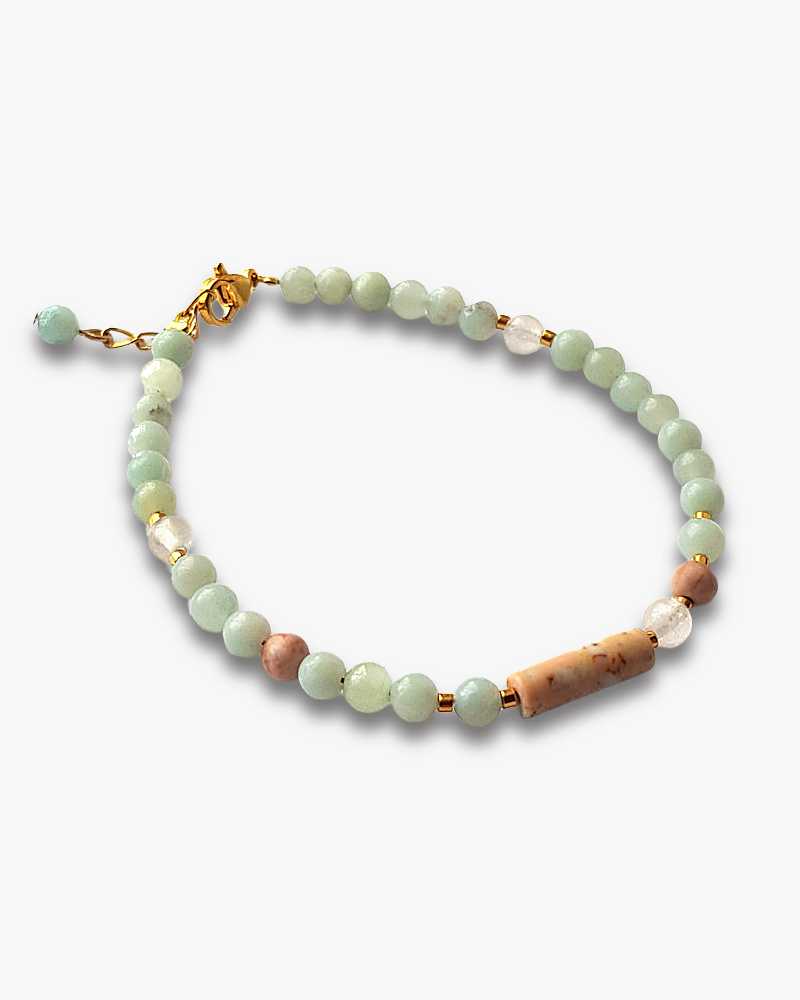 Armband | Natuursteen | Tube | Peach Armband | Natuursteen | Tube | Peach