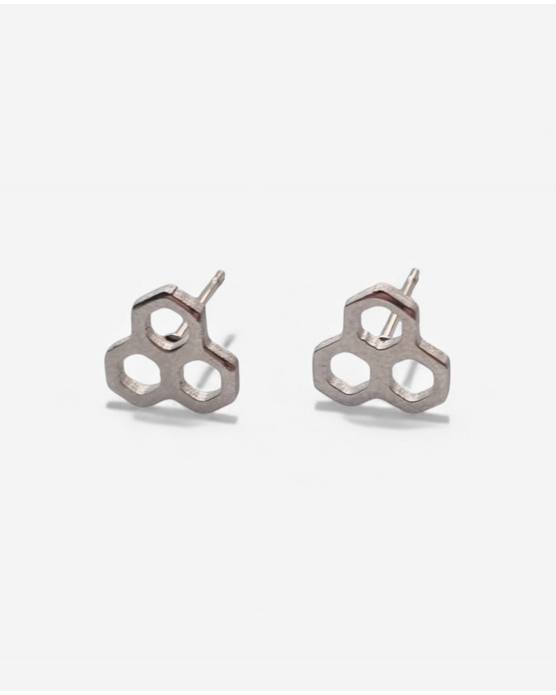 Oorknopjes RVS Honingraat Oorknopjes RVS Honingraat