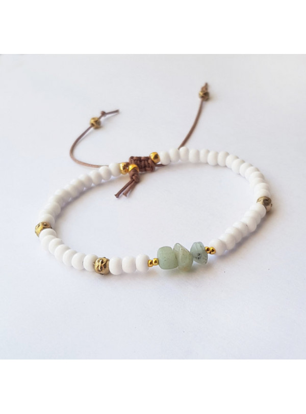 Armband | Rocaille | Wit