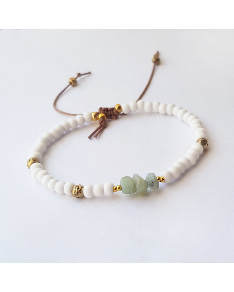 Armband | Rocaille | Wit