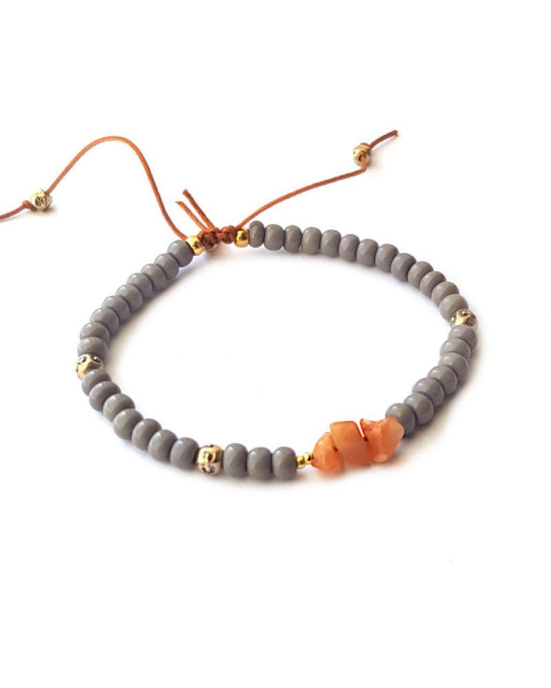 Armband | Rocaille | Grijs Armband | Rocaille | Grijs