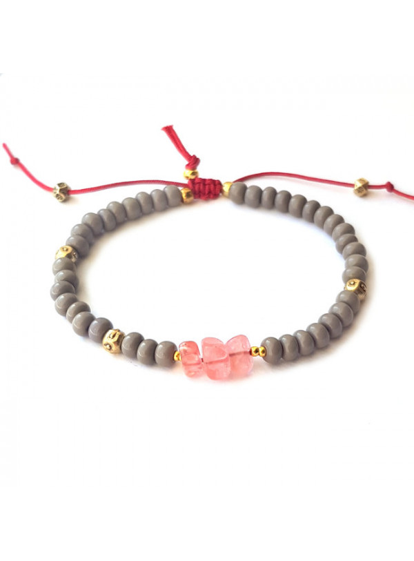 Armband | Rocaille | Grijs