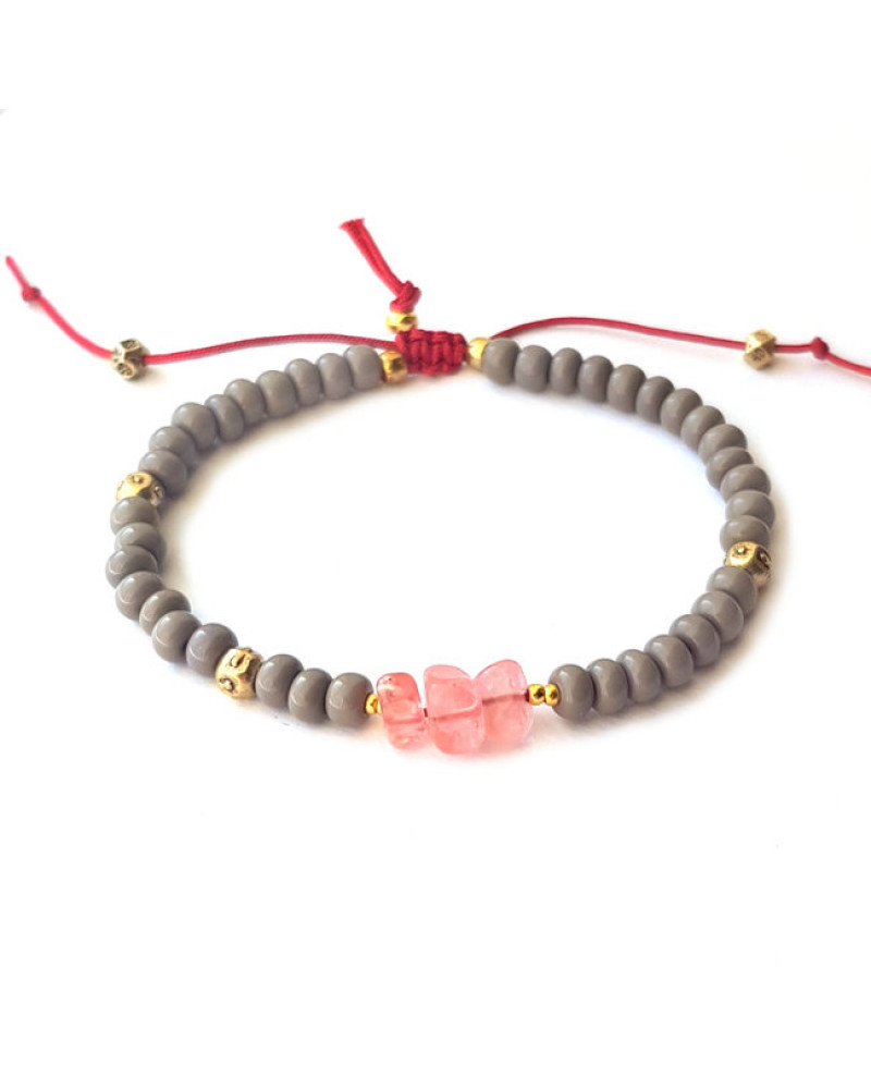 Armband | Rocaille | Grijs