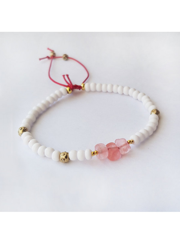 Armband | Rocaille | Wit