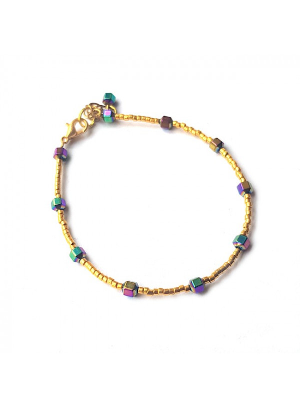 Armband | Combi | Natuursteen & Hematiet