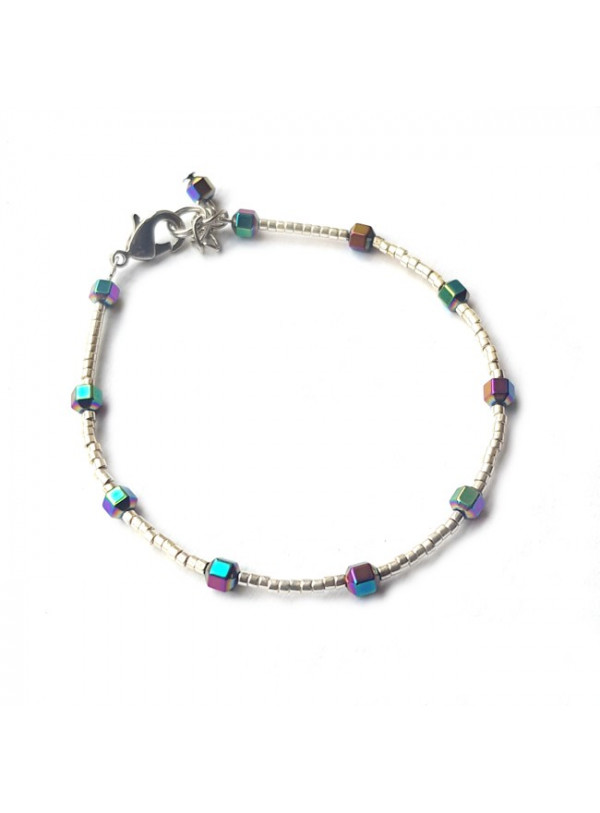 Armband | FINE MIYUKI | Hematiet Facet Multi Goud