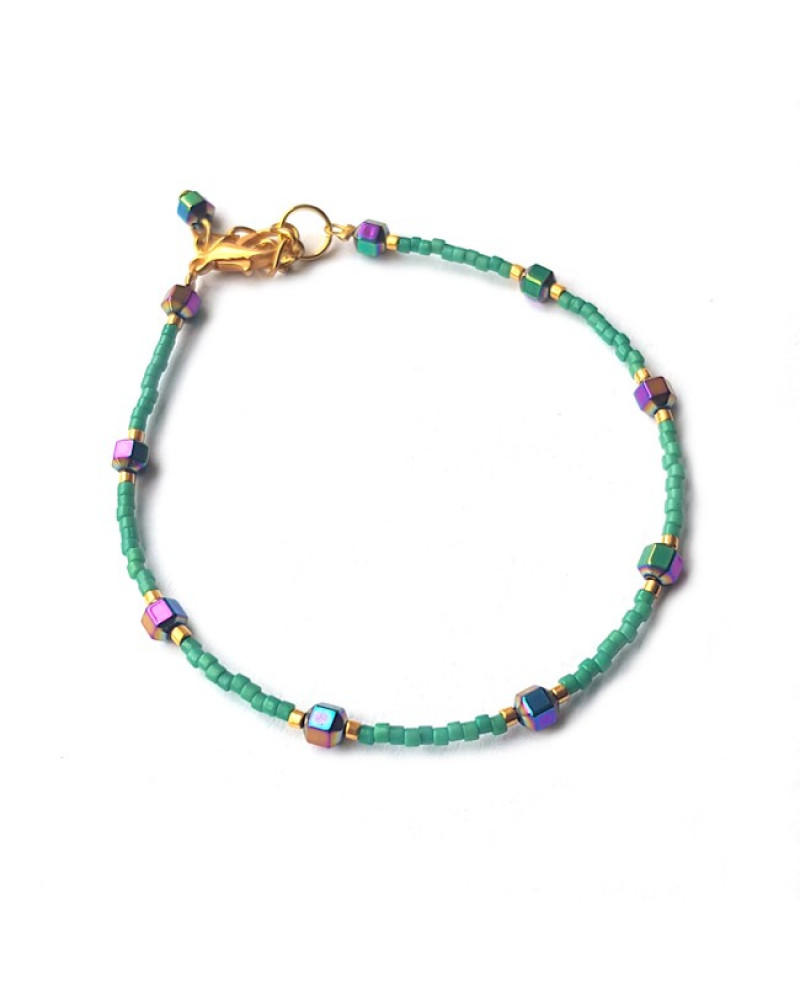 Armband | FINE MIYUKI | Hematiet Facet Multi Groen Armband | FINE MIYUKI | Hematiet Facet Multi Groen