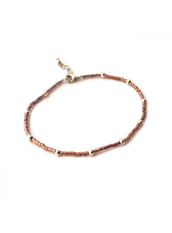 Armband | FINE Miyuki | Koper & 925 Zilver