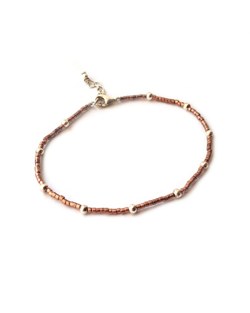 Armband | FINE Miyuki | Koper & 925 Zilver Armband | FINE Miyuki | Koper & 925 Zilver