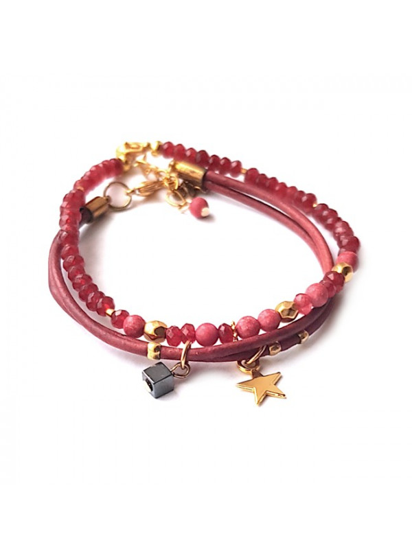 Armband set | Jade Mix Leather