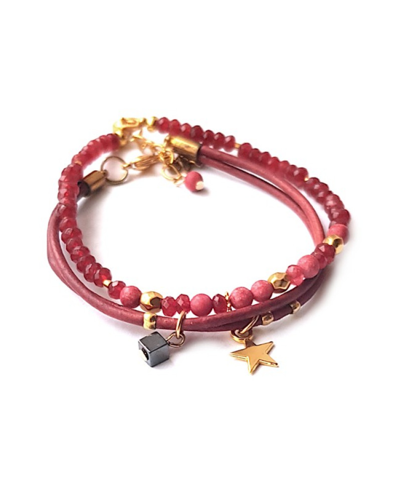 Armband set | Jade Mix Leather Armband set | Jade Mix Leather