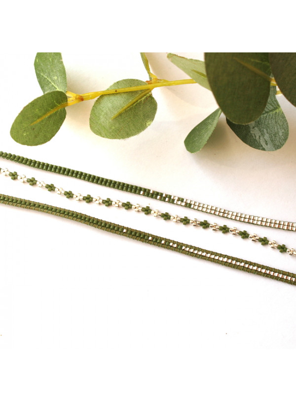 Armband | L A C E Two-Tone Legergroen