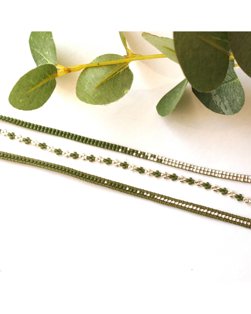 Armband | L A C E Two-Tone Legergroen