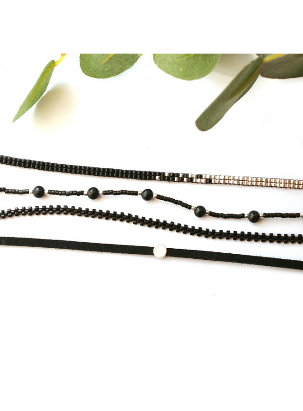 Armband L A C E Zwart