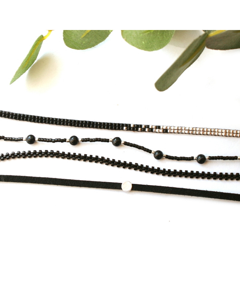 Armband L A C E Zwart