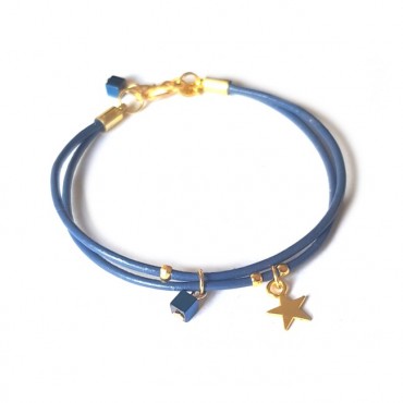 Armband | Fine Leather | Star Blue