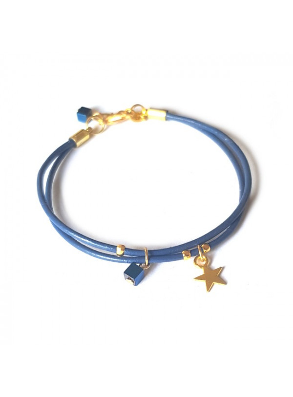 Armband | Fine Leather | Star Blue