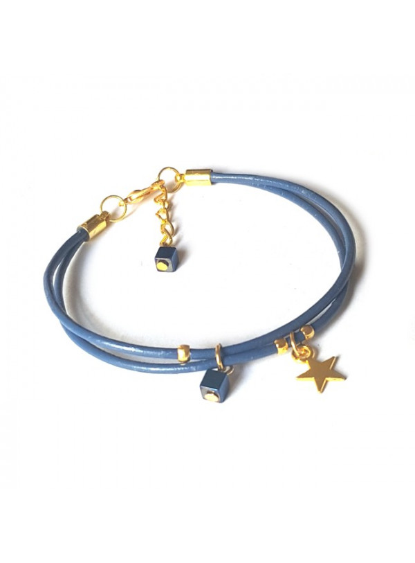 Armband | Fine Leather | Star Blue
