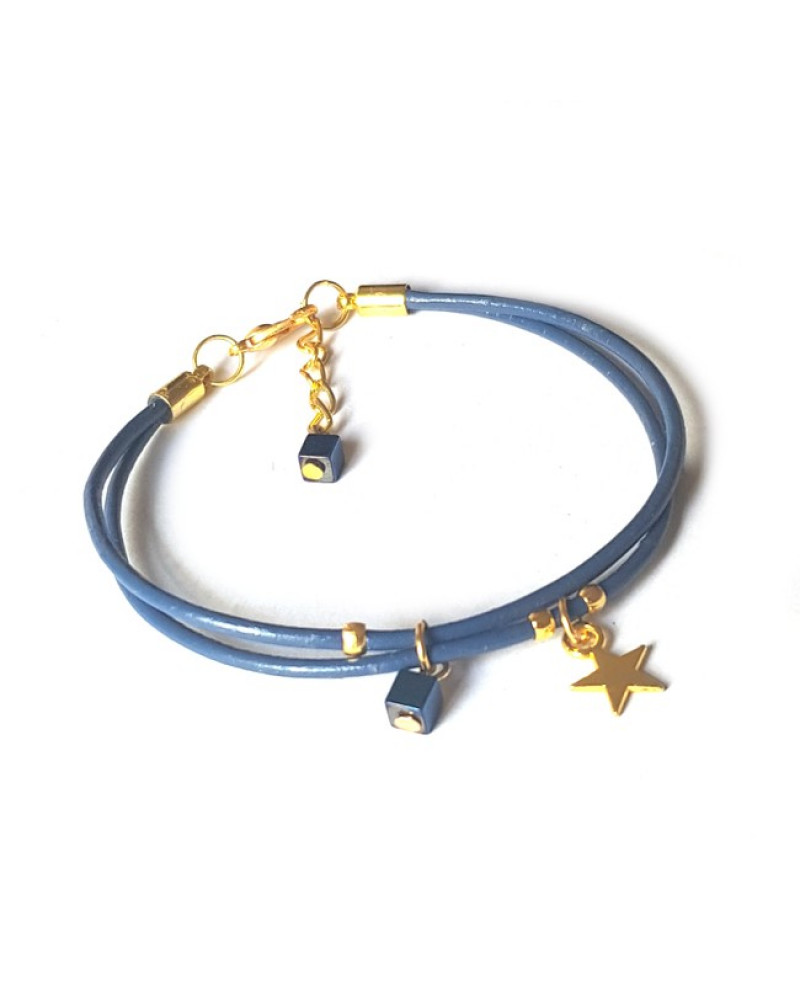 Armband | Fine Leather | Star Blue