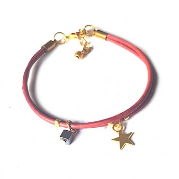 Armband | Fine Leather | Star Red