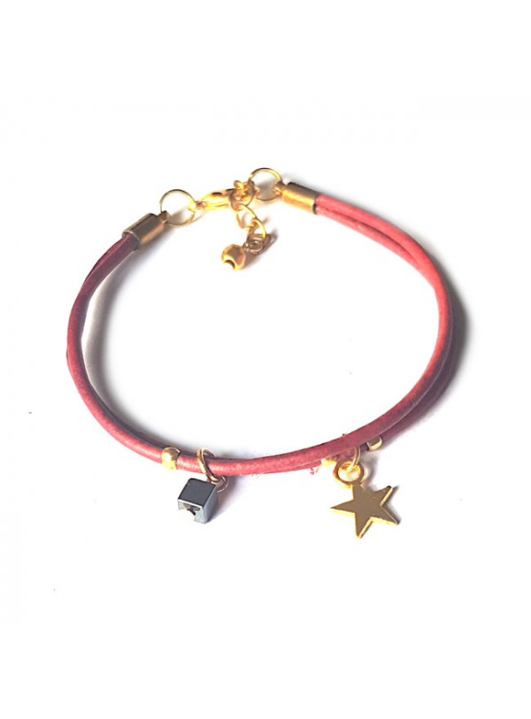 Armband | Fine Leather | Star Red