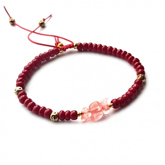 Armband | Rocaille | rood