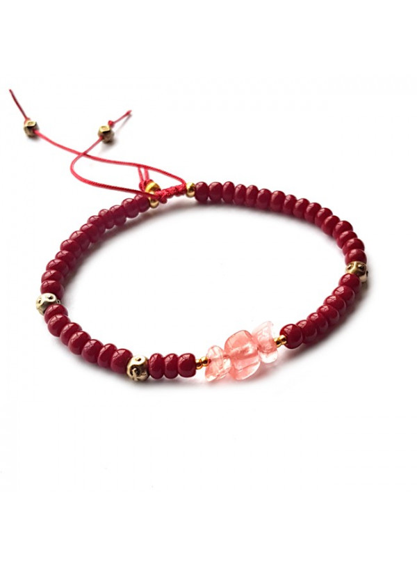 Armband | Rocaille | rood