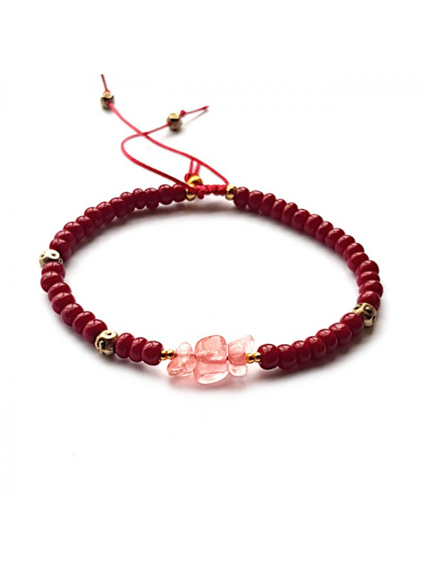 Armband | Rocaille | rood