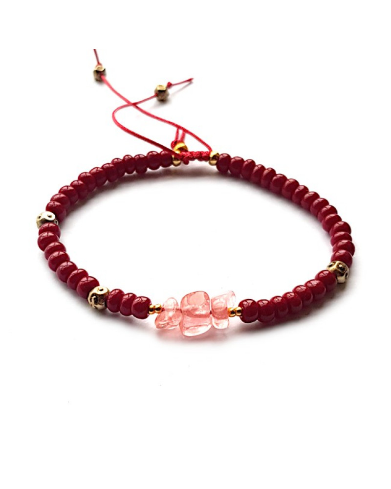Armband | Rocaille | rood