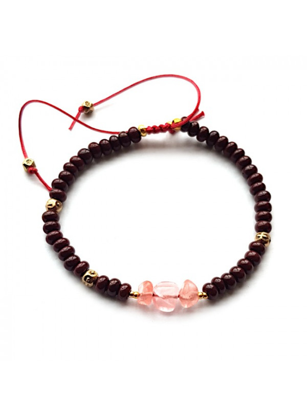 Armband | Rocaille | Donkerrood