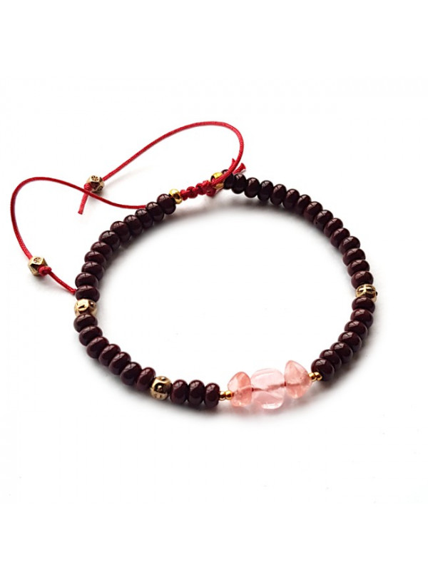 Armband | Rocaille | Donkerrood