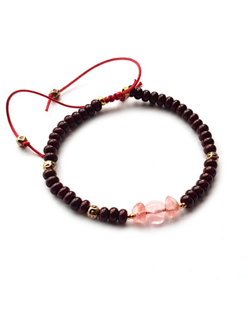 Armband | Rocaille | Donkerrood Armband | Rocaille | Donkerrood