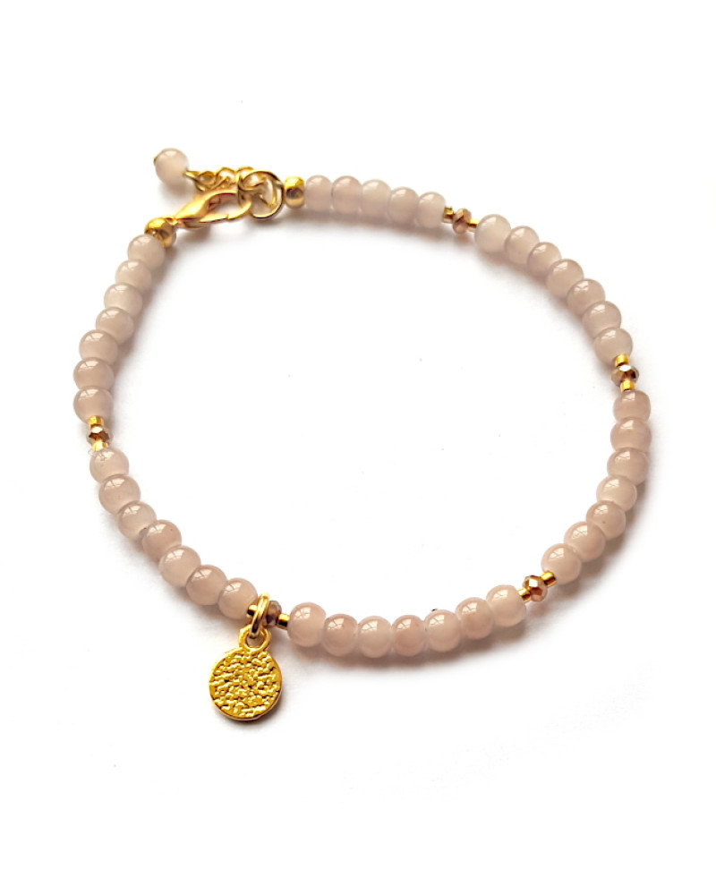 Armband | Glas Rozegrijs Armband | Glas Rozegrijs