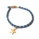 Armband | Hematite Star | blauw