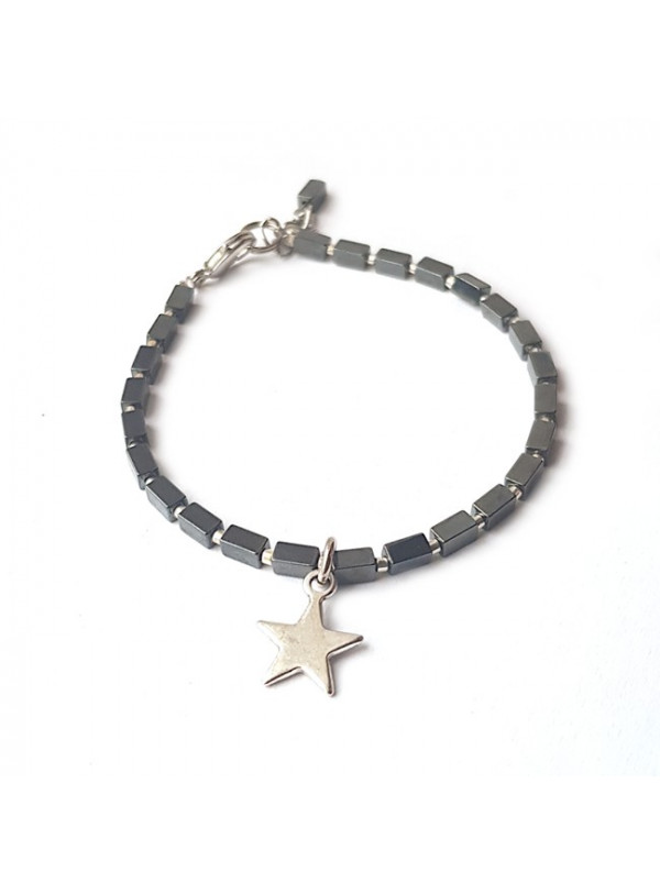 Armband | Hematite Star | Antraciet