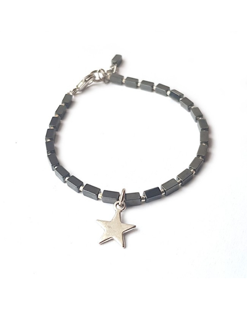Armband | Hematite Star | Antraciet