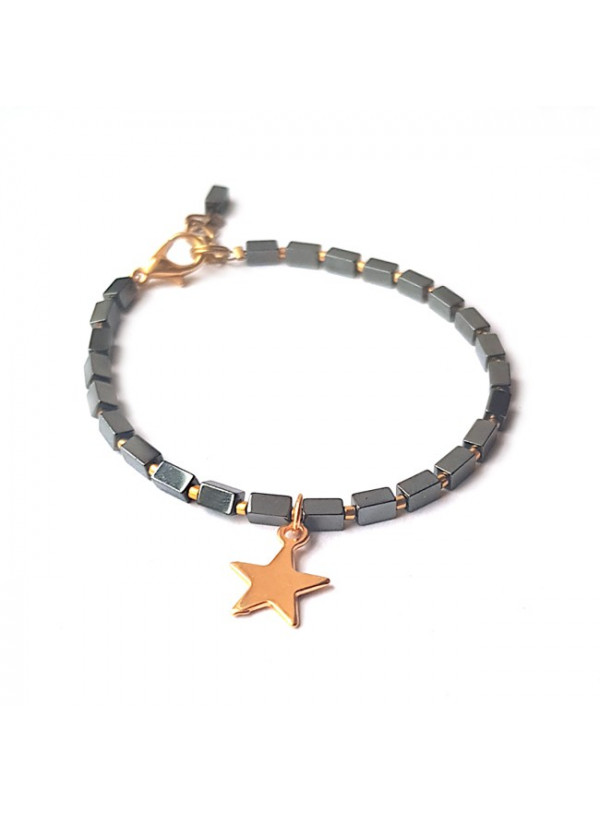 Armband | Hematite Star | Antraciet