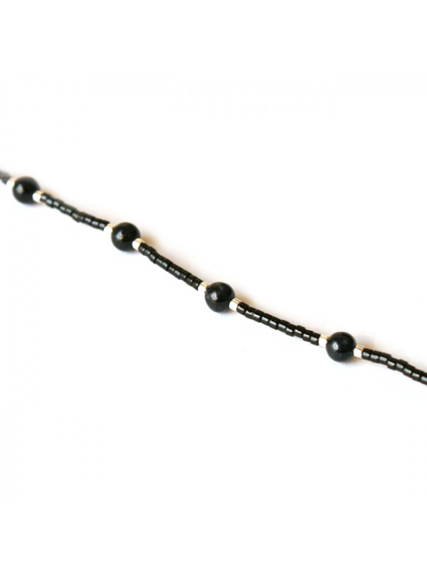 Armband | FINE MIYUKI | Jade zwart