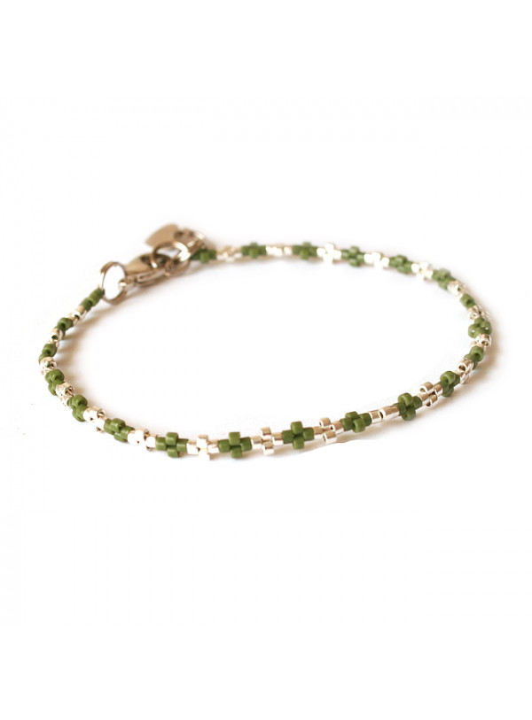 Armband | L A C E Two-Tone Legergroen