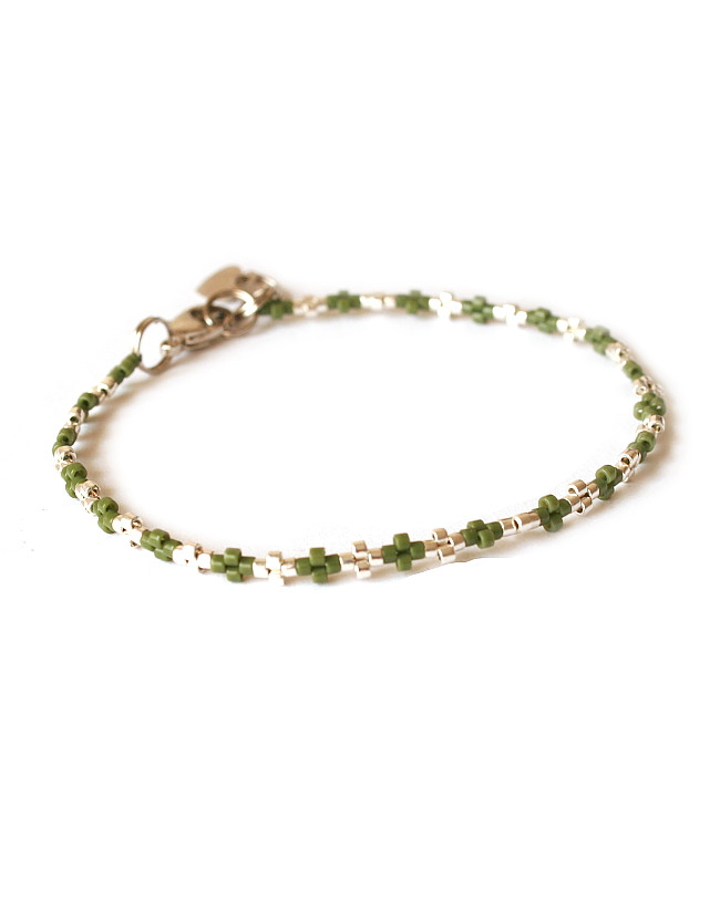 Armband | L A C E Two-Tone Legergroen