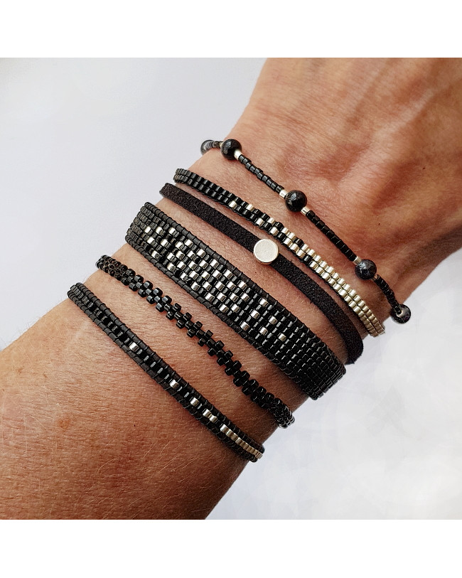Armband L A C E Zwart
