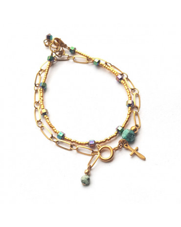 Armband | Combi | Natuursteen & Hematiet Armband | Combi | Natuursteen & Hematiet