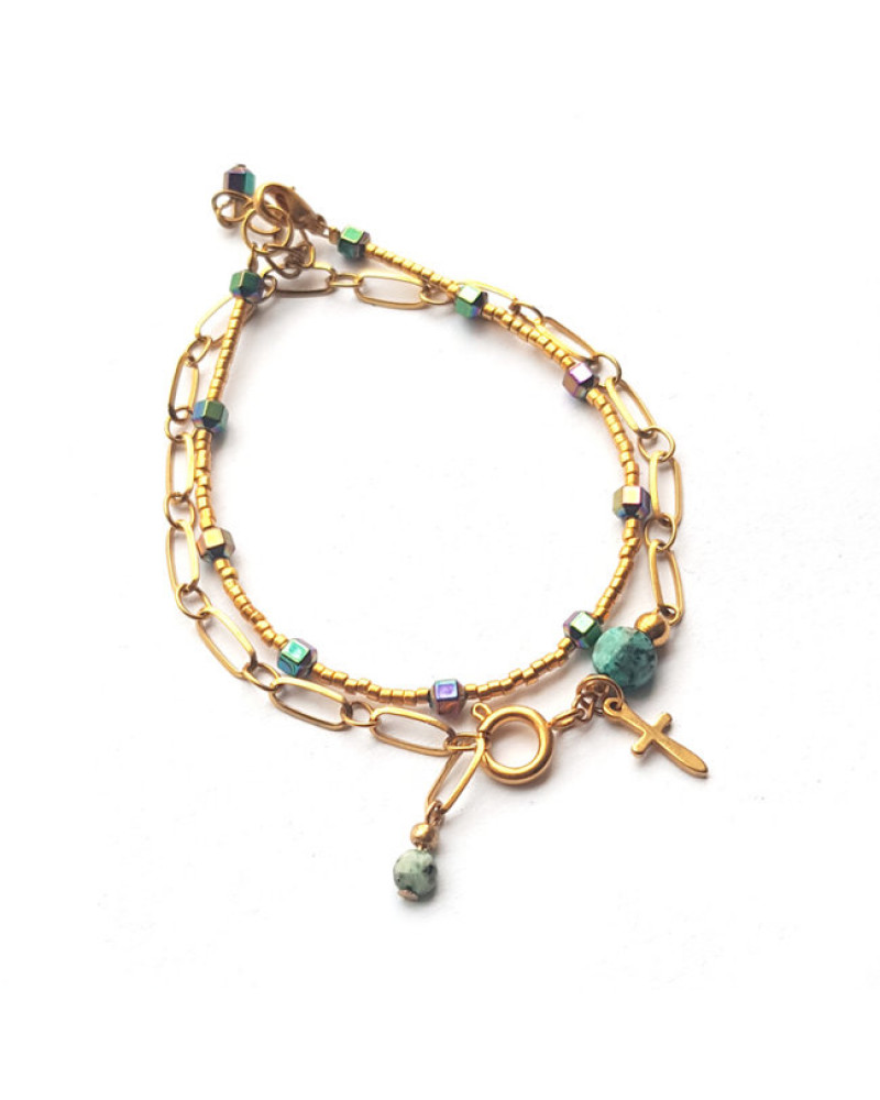 Armband | Combi | Natuursteen & Hematiet Armband | Combi | Natuursteen & Hematiet