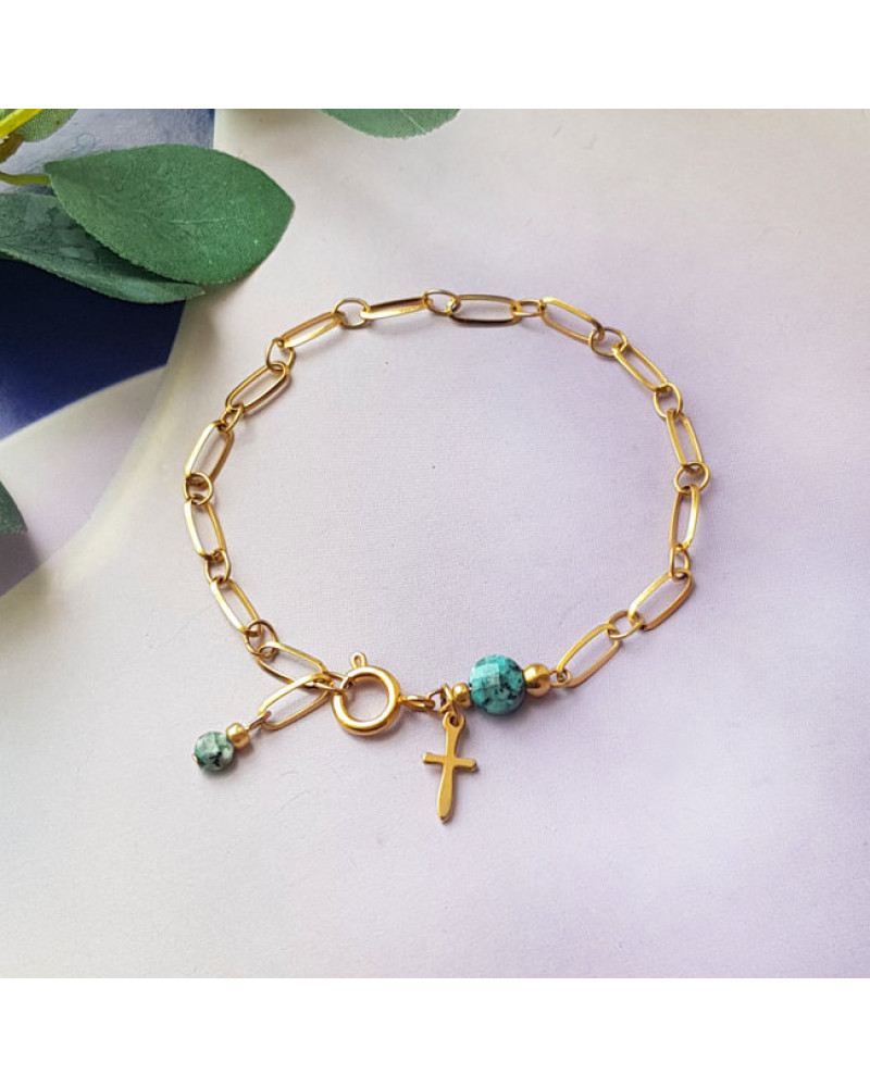 Armband | Combi | Natuursteen & Hematiet