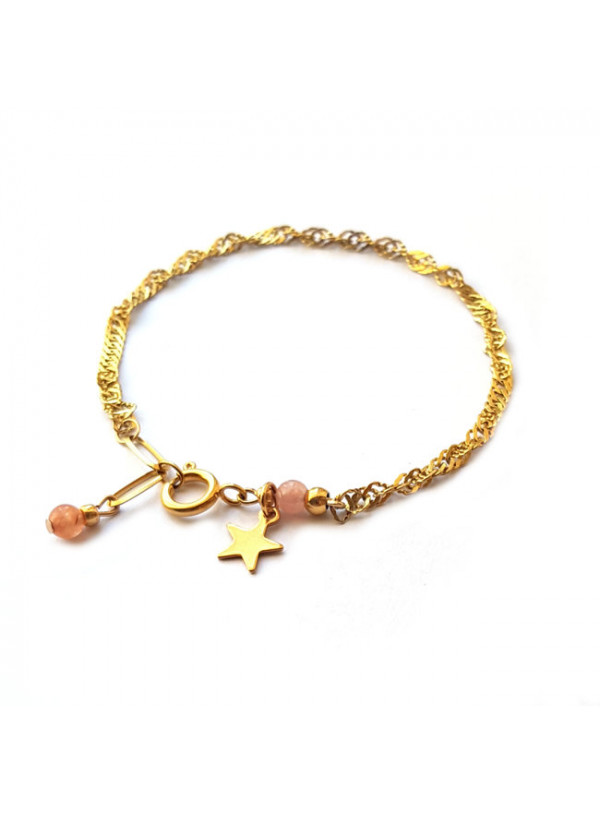 Armband | RVS | t w i r l | Moonstone